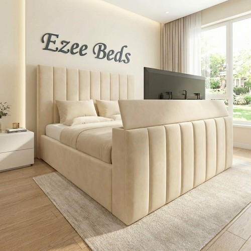 Panel upholstered bed frame - bed,
