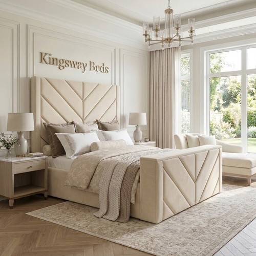 New chevron upholstered bed - chevron,