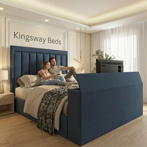 Seville upholstered bed - upholstered, tv