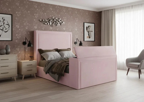 Plain pink bed frame plush - tv,