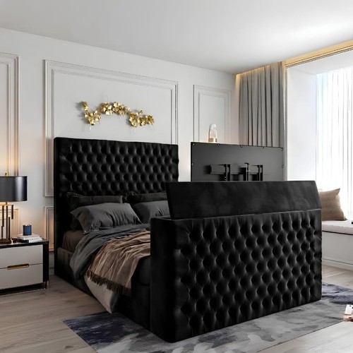 Bed remote controlled tv - bed,, remote-controlled