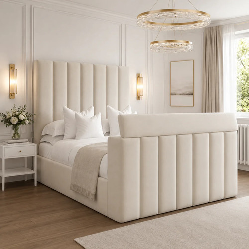 Panel upholstered bed frame - panel,