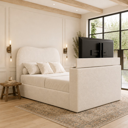 Cloud teddy boucle bed - teddy, tv