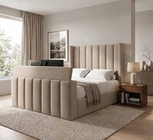 Winged panel bed - panel, frame